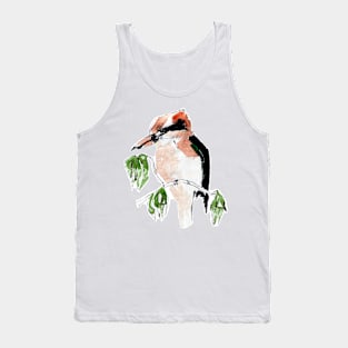 Watercolour Kookaburra amongst the Gum Leaves Tank Top